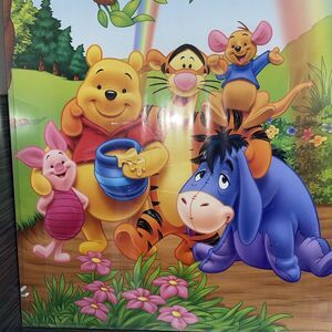 Walt Disney Winnie The Pooh Frameless A4 Glass‎ Picture Art Print Home Decor